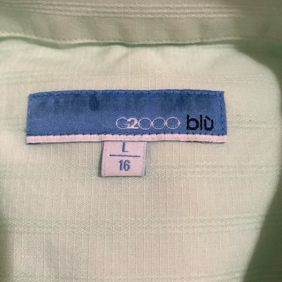 G2000 blu men’s short sleeve shirt size Large - Picture 7 of 7